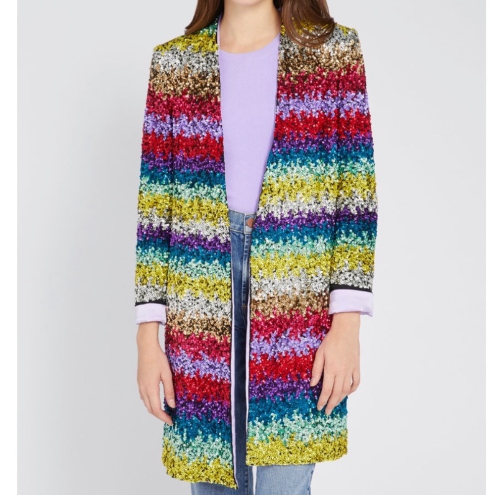 Alice + Olivia Beaded Long Blazer - perfect condition